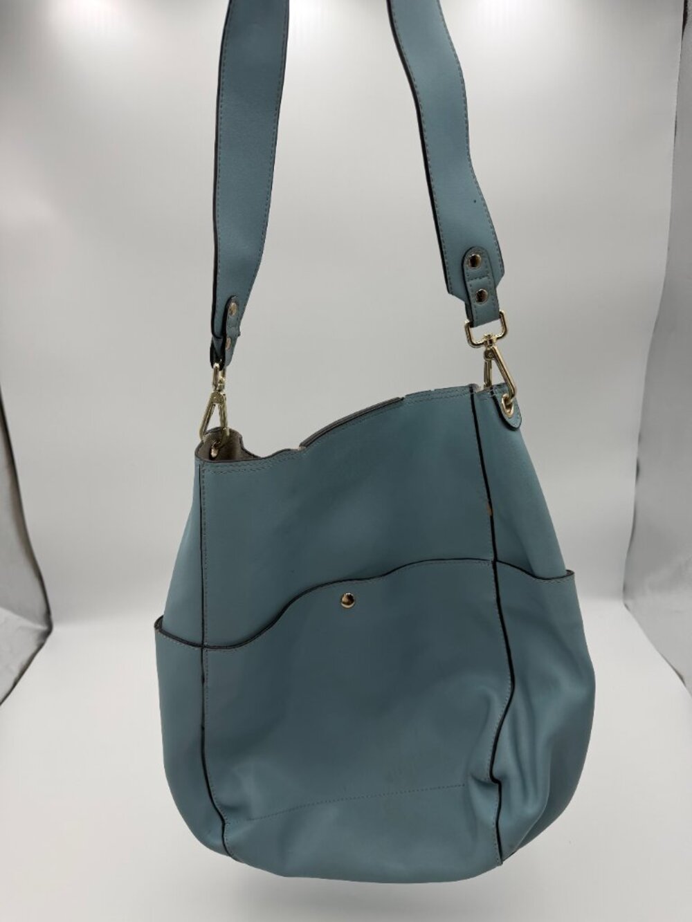 Bostonian Light Blue Hobo Shoulder Bag